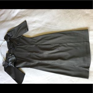 Gray Dress With Bows.